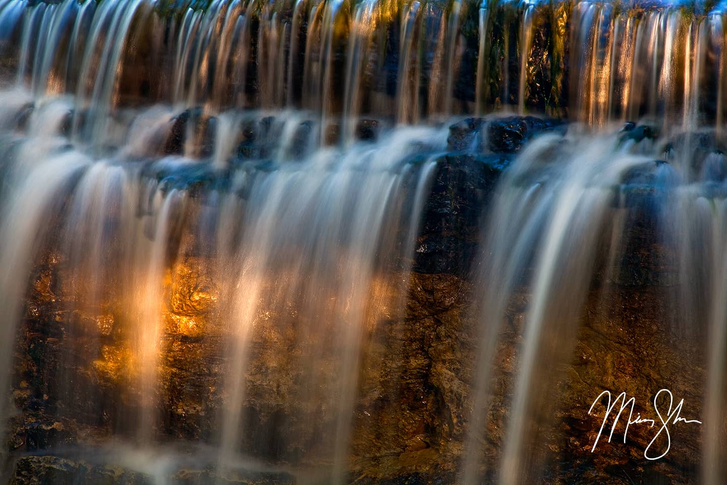 Prather Creek Falls Closeup - Chase State Fishing Lake, Kansas