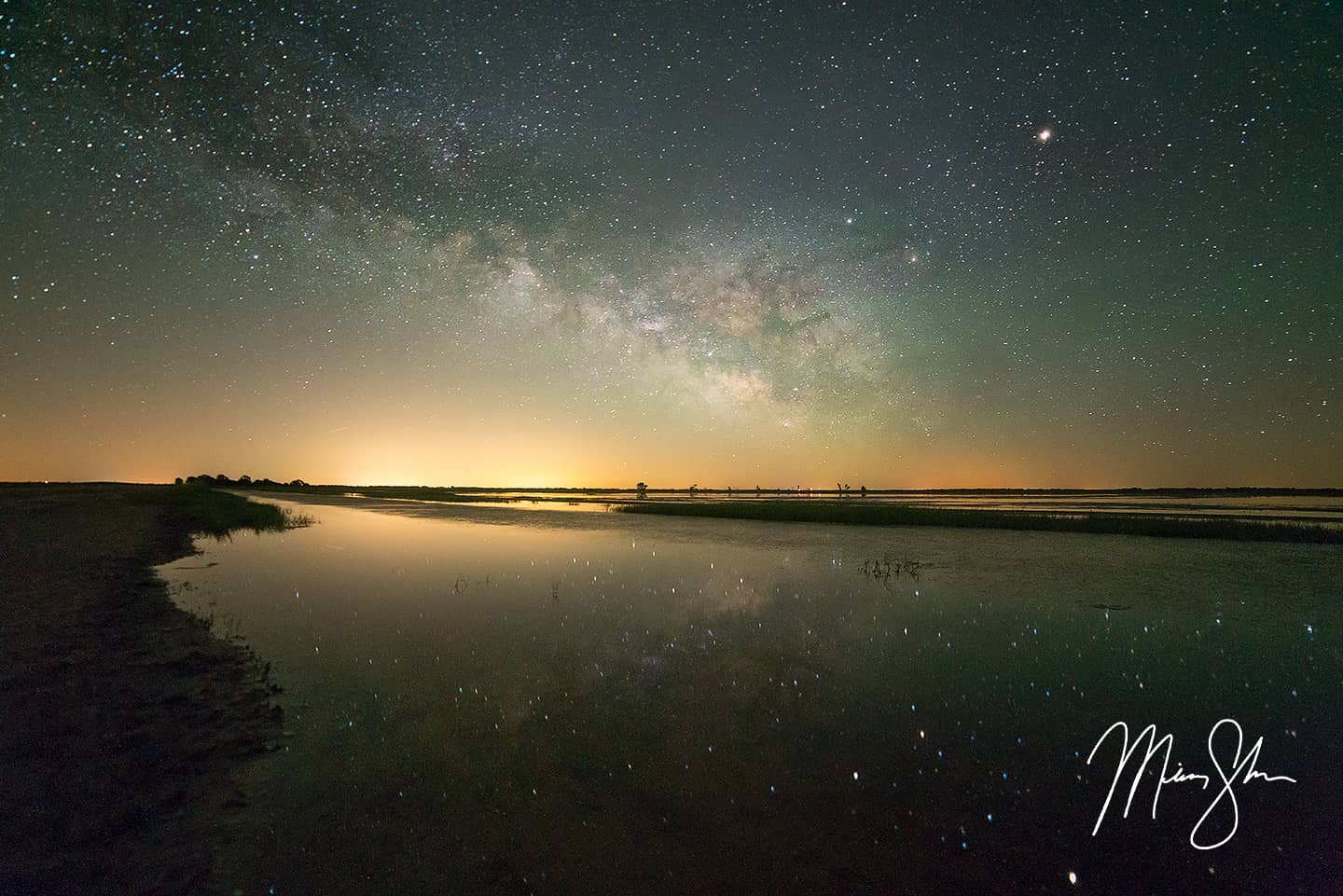 Quivira Milky Way Reflection - Quivira National Wildlife Refuge