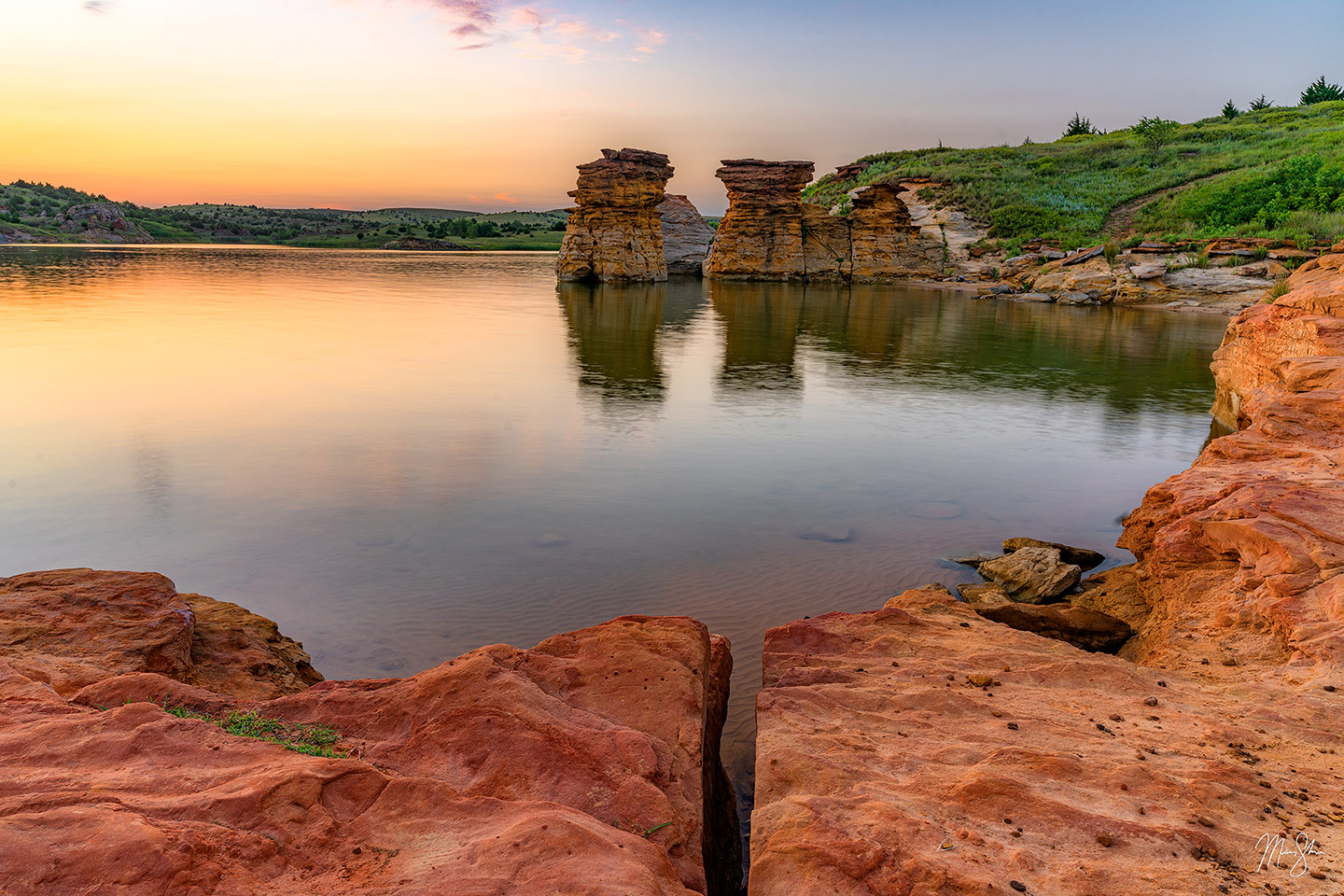 Rocktown Sunset - Wilson Lake, Kansas