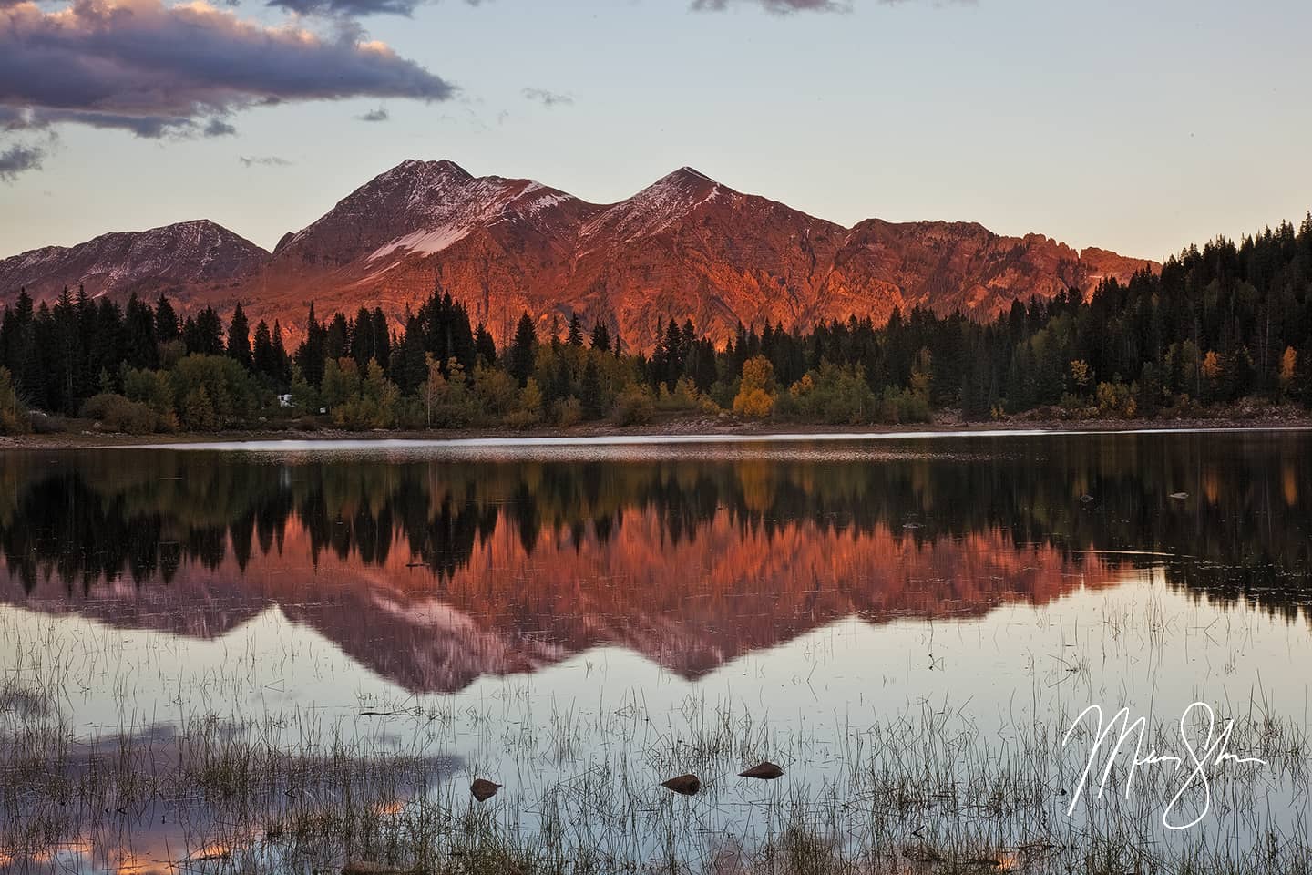 Ruby Range Sunset at Lost Lake Slough - Lost Lake Slough, Colorado