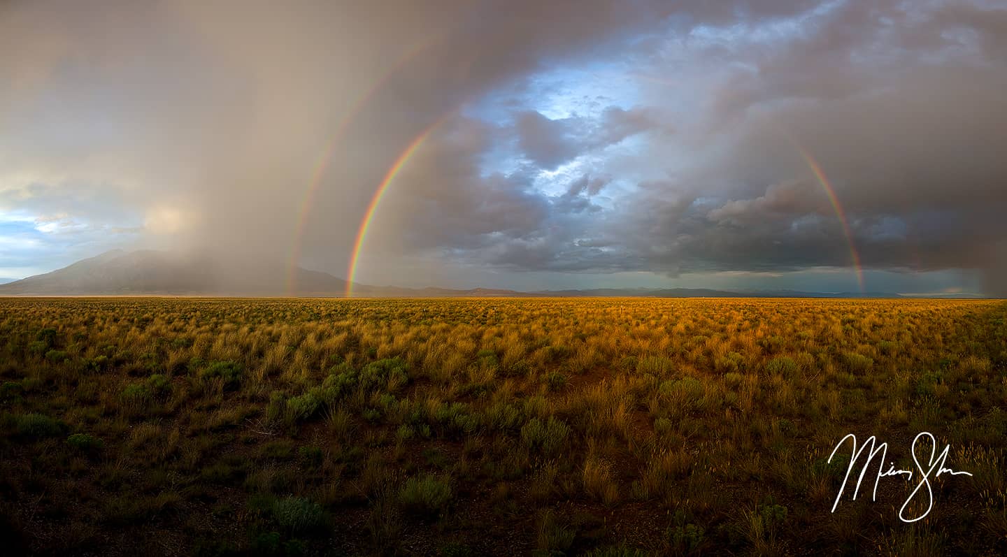 Sangre de Cristos Double Rainbow - Near Blanca, Colorado