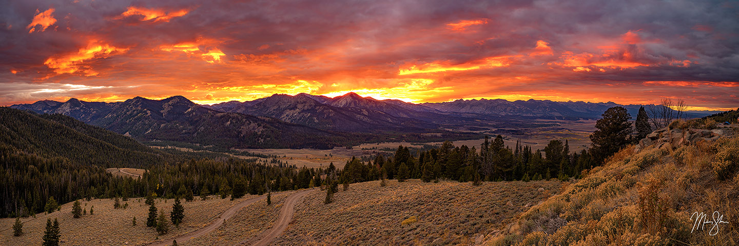 Sawtooth Range Sunset - Central Idaho