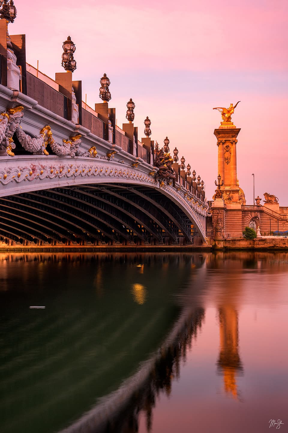 Seine River Sunrise at Pont Alexandre III - Paris, France