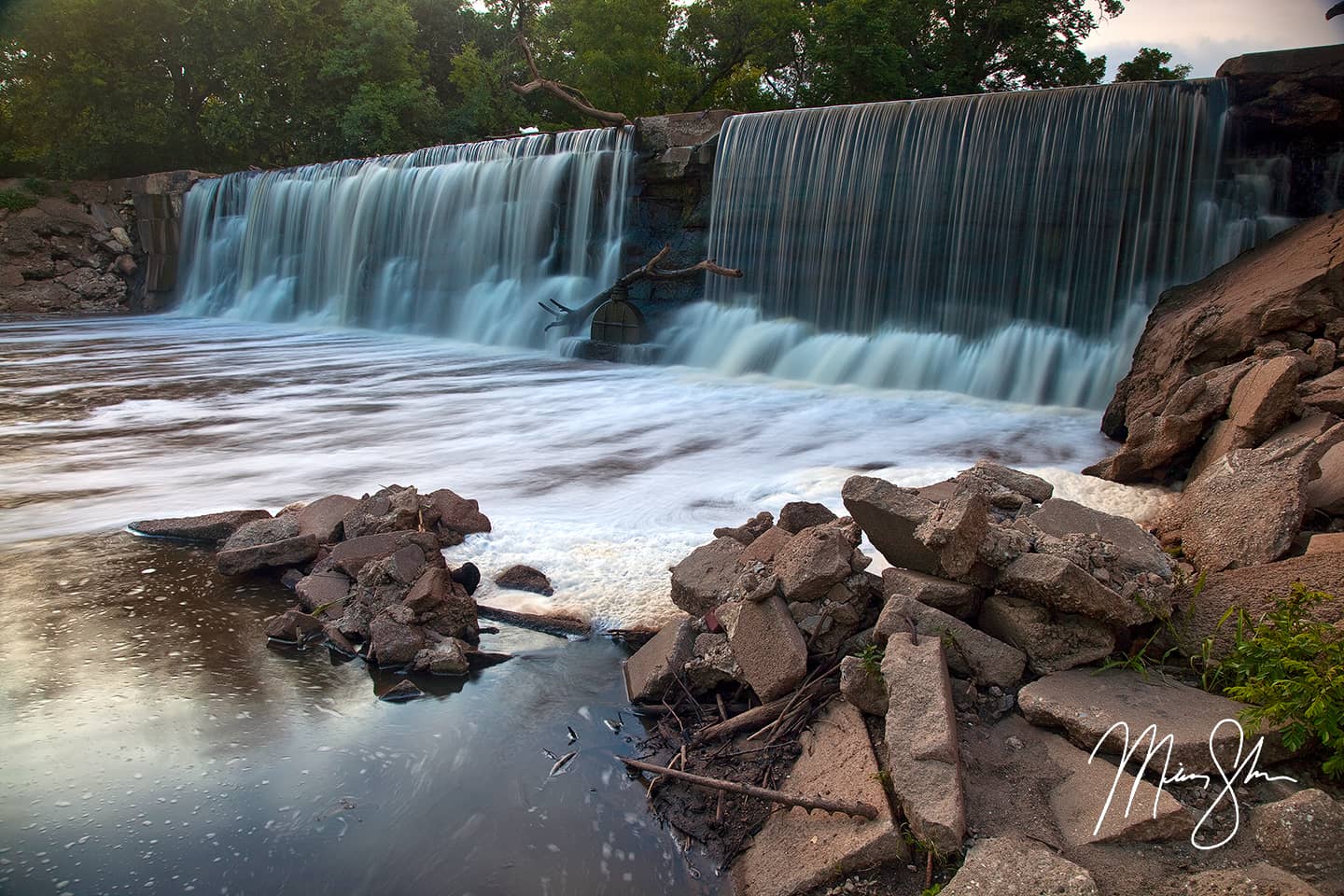 Slate Creek Dam Falls - Slate Creek Dam, Wellington, Kansas