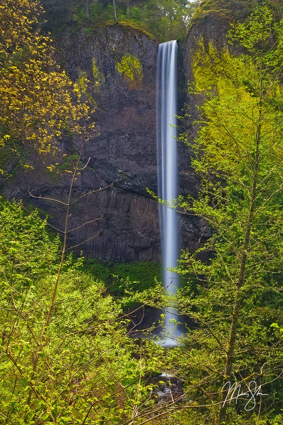 Slender Latourell Falls - Columbia River Gorge, Oregon