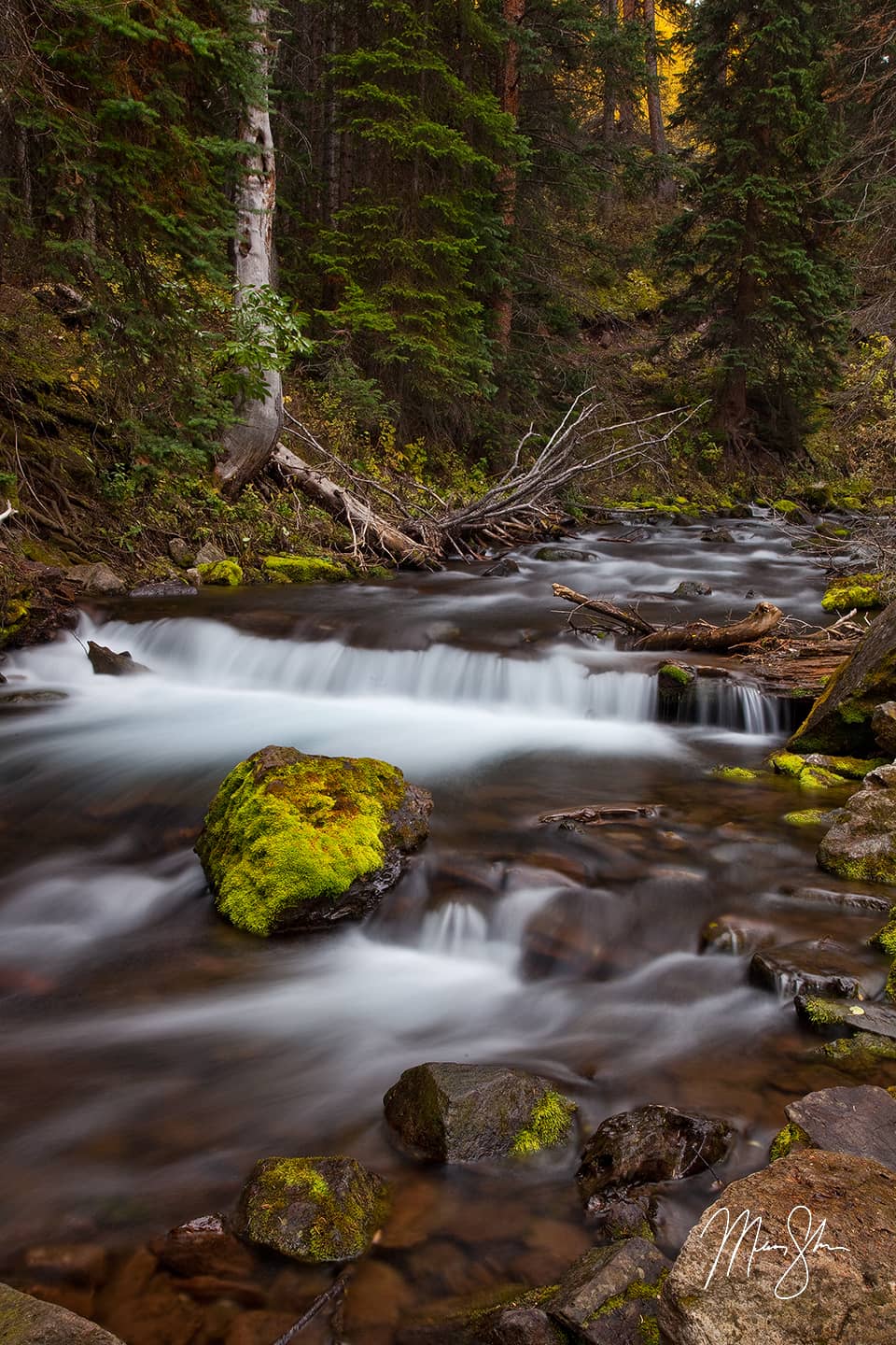 Small Falls at Maroon Creek - Maroon Lake, Maroon Bells, Aspen, Colorado