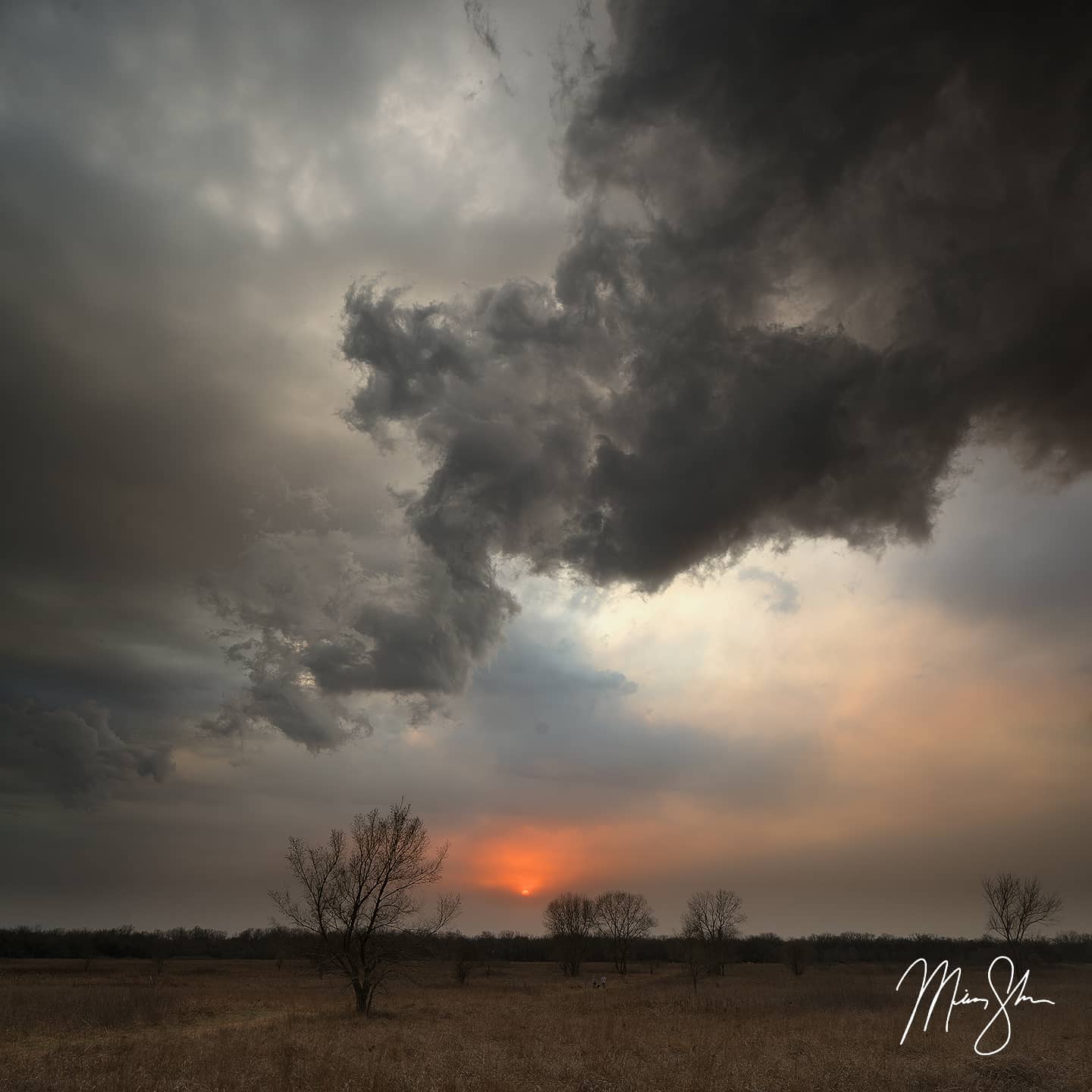 Smoke and Storms in Kansas - Wichita, Kansas