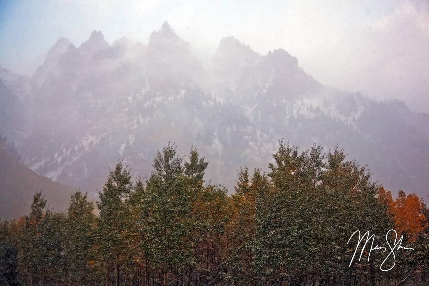 Spires in the Clouds - Maroon Lake, Maroon Bells, Aspen, Colorado