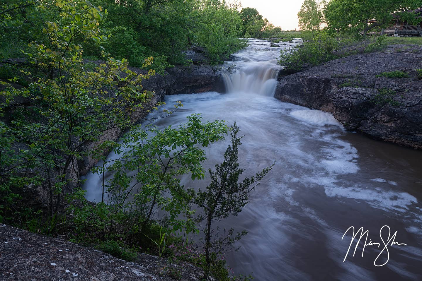 Spring at Butcher Falls - Red Buffalo Ranch, Sedan, Kansas