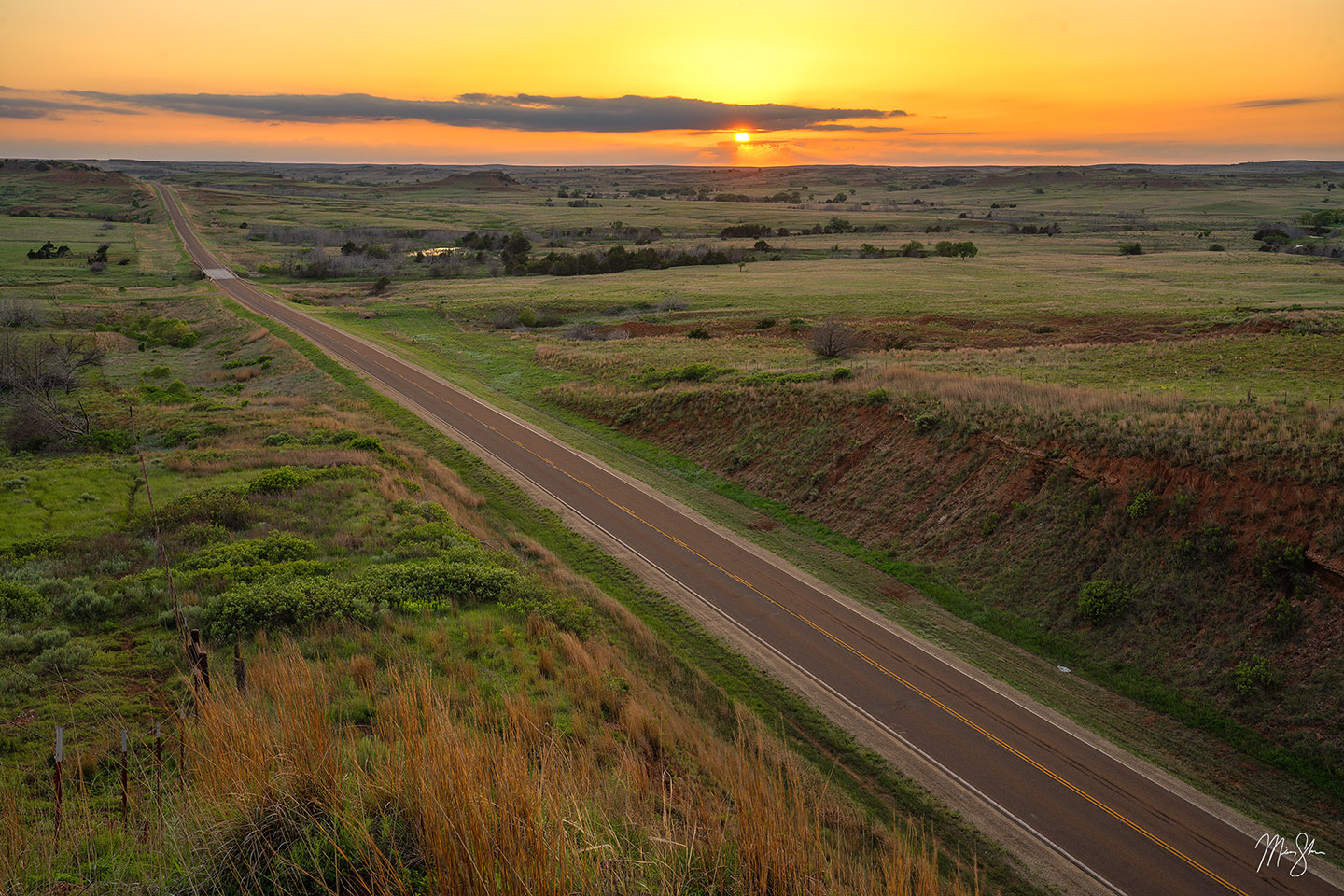 Spring Sunset in the Gypsum Hills - Medicine Lodge, Kansas