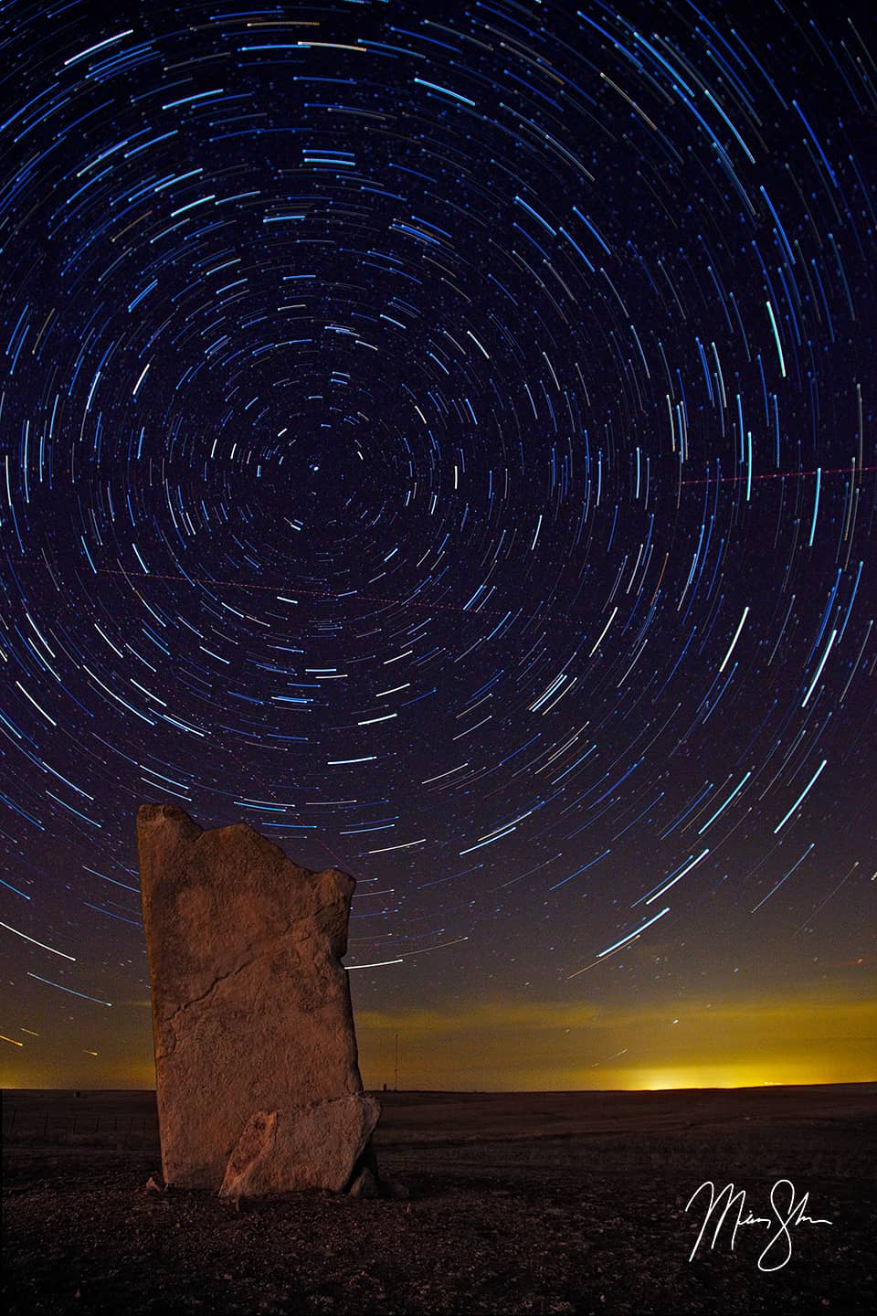 Star Trails Over Teter Rock