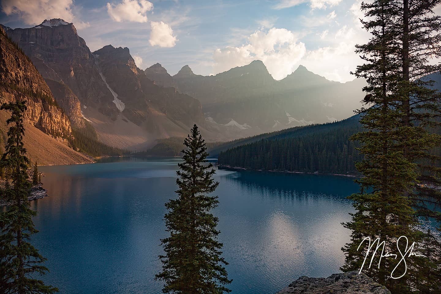 Sunlight at Moraine Lake - Moraine Lake, Banff National Park, Alberta, Canada