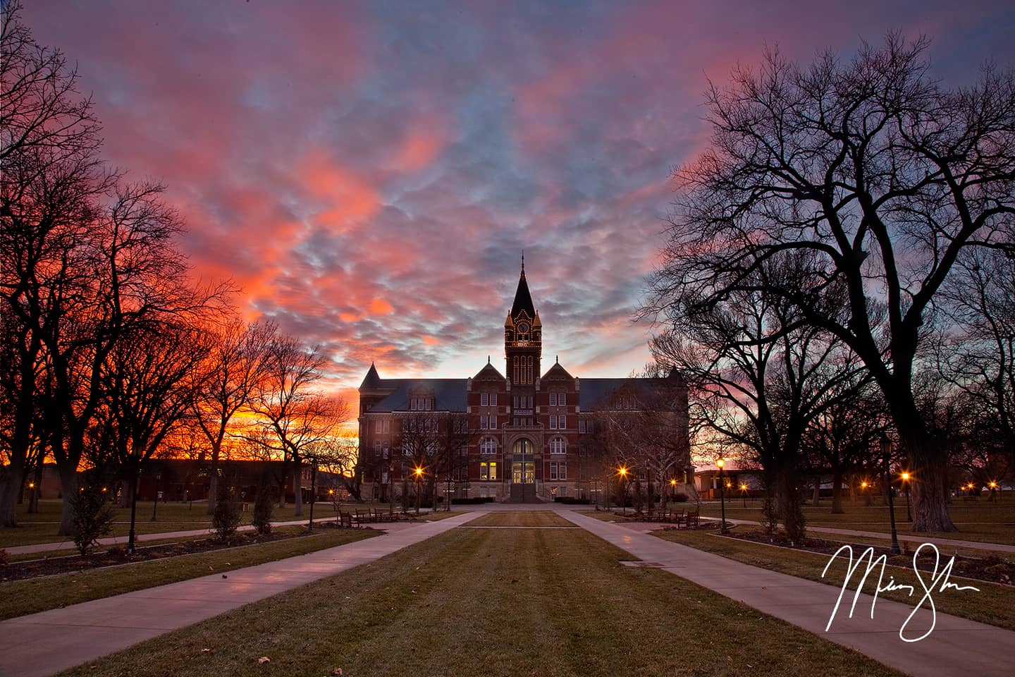 Sunset at Friends University - Friends, University, Wichita, Kansas