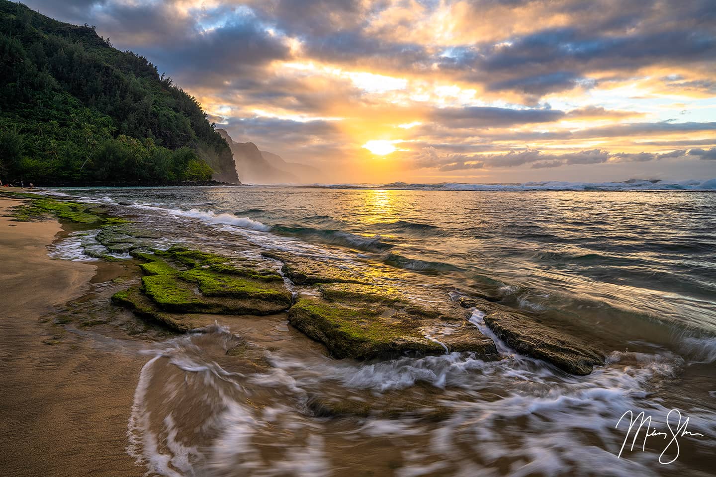 Sunset at Ke'e Beach