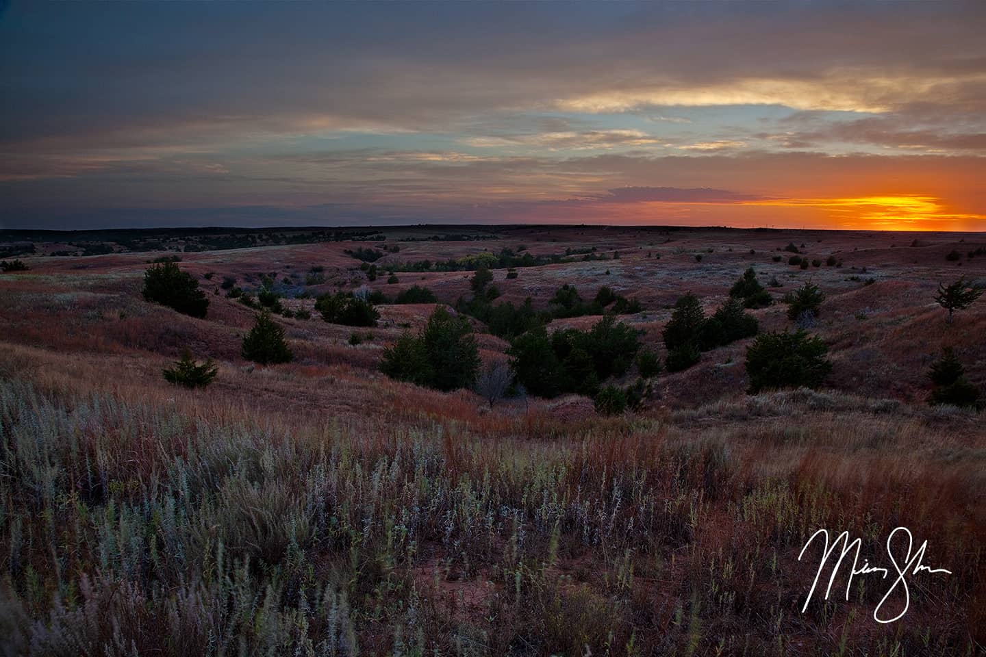 Sunset over the Gypsum Hills