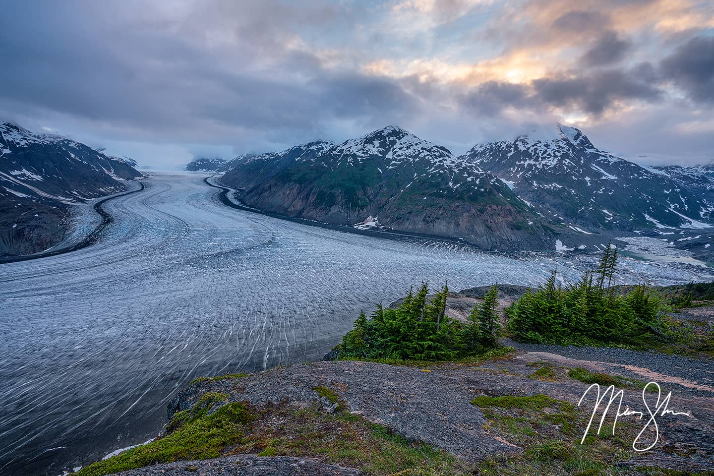 Sunset over the Salmon Glacier