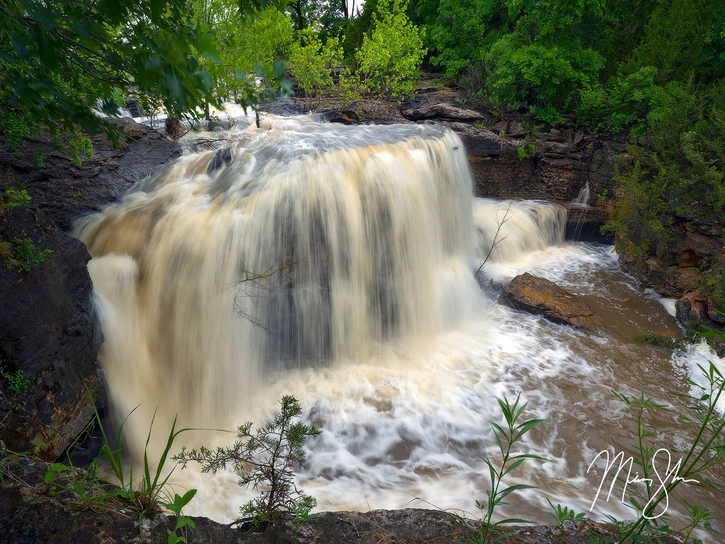 Surging Chautauqua Falls - North of Sedan, Kansas