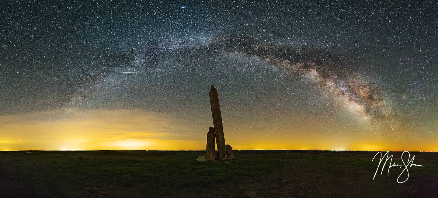 Teter Rock Milky Way Panorama - Teter Rock, Flint Hills, Kansas