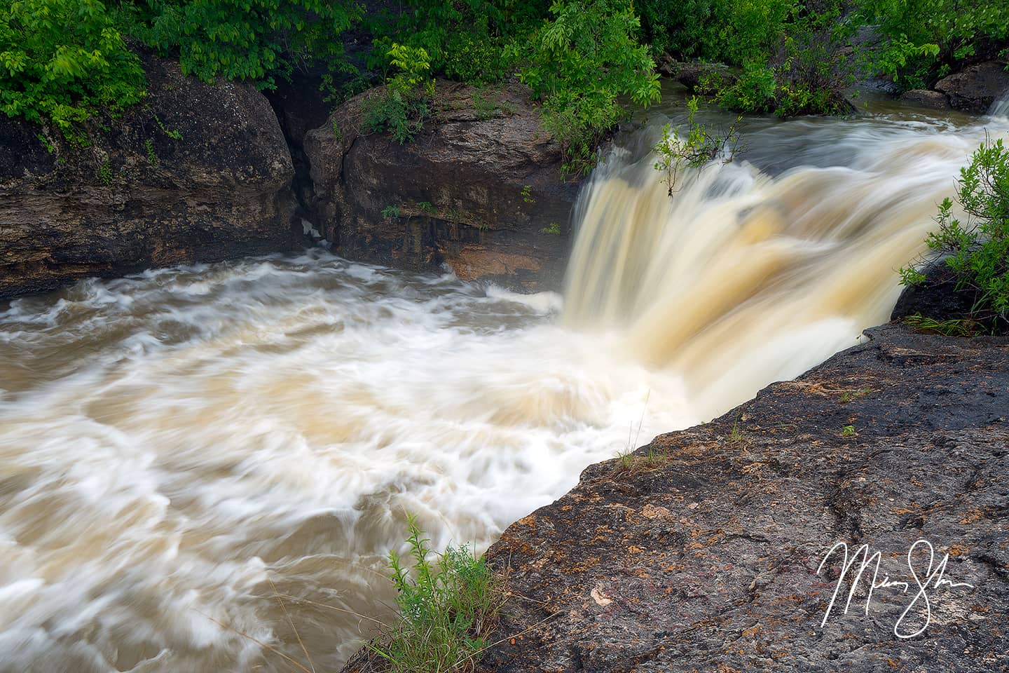 The Pool of Butcher Falls - Red Buffalo Ranch, Sedan, Kansas