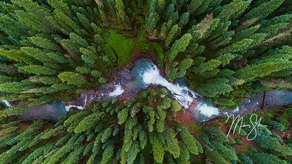 Aerial South Mineral Creek Falls