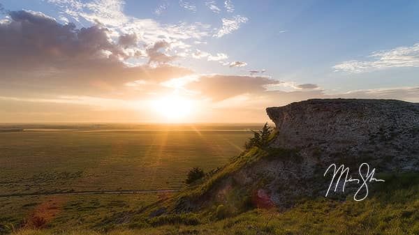 Castle Rock Badlands Aerial Sunrise