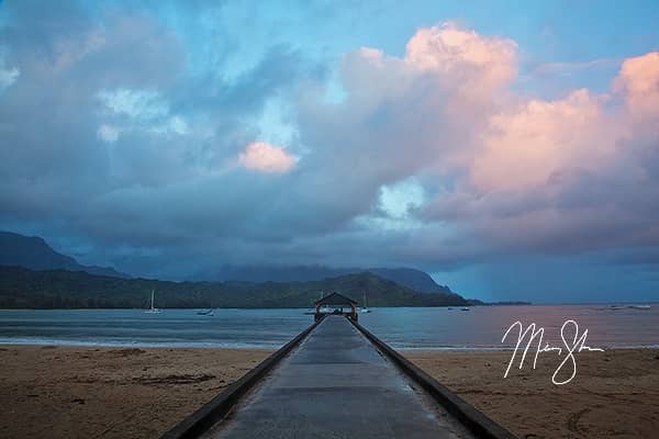 Down the Pier at Hanalei Bay