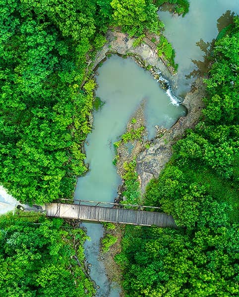 Elk Falls Aerial Panorama