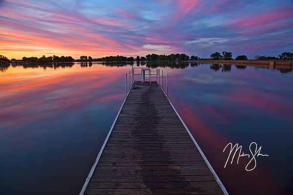 Eureka City Lake Pier Sunset