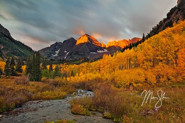 Fiery Sunrise at the Maroon Bells