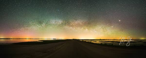 Kansas Aurora Borealis Milky Way Panorama