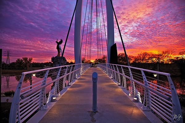 The Keeper of the Plains featured in my Kansas landmarks guide