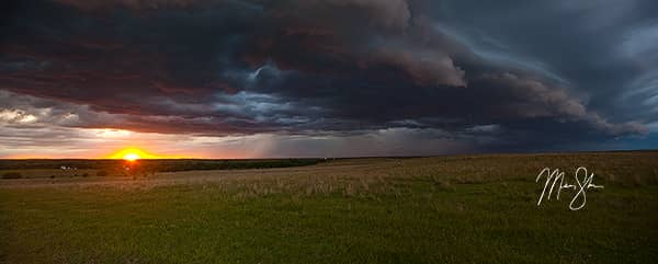 Kansas Storm and Sunset Panorama