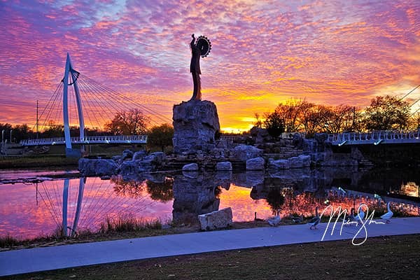 Keeper Of The Plains Sunset