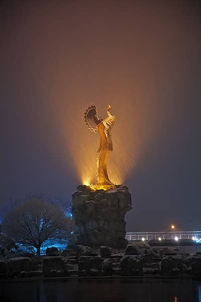 Keeper of the Plains Winter Illumination