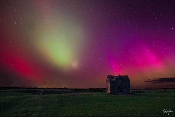 Northern Lights over the Old Marquette Farmstead