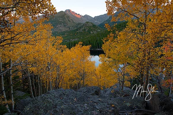 Longs Peak Over Bear Lake Autumn Colors