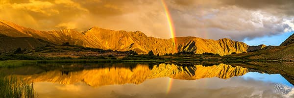 Loveland Pass Rainbow Sunset Panorama