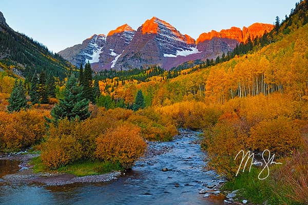 Maroon Bells Autumn Alpineglow