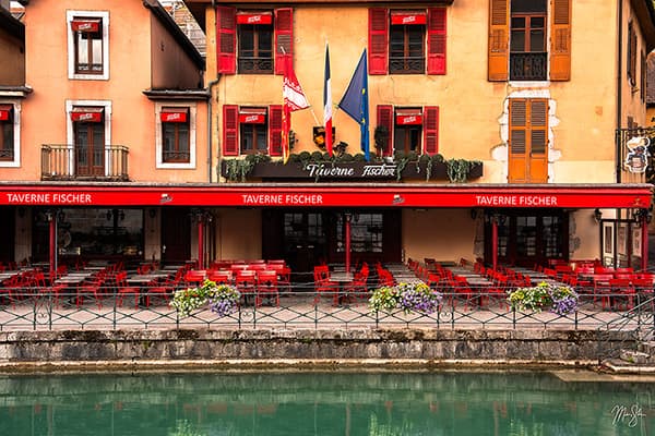 Morning Stillness at an Annecy Cafe