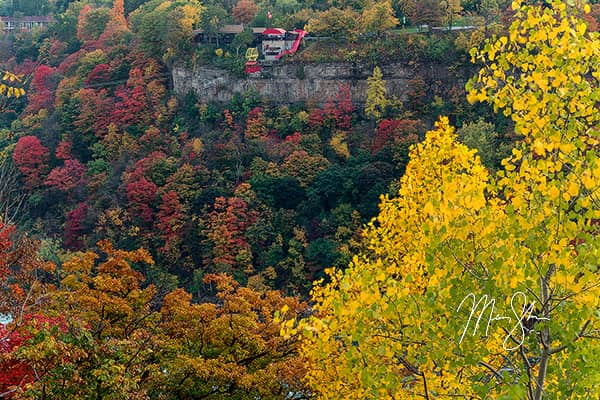 Niagara Whirlpool Aero Car in the Fall