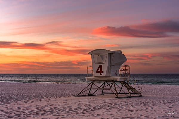 Pensacola Beach Lifeguard Stand Sunrise