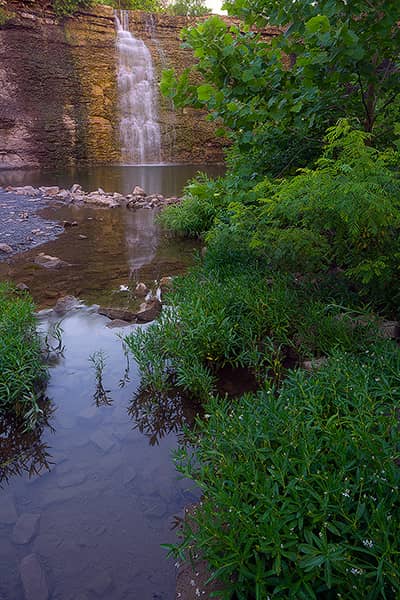 Reflective Bourbon Falls