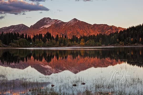 Ruby Range Sunset at Lost Lake Slough