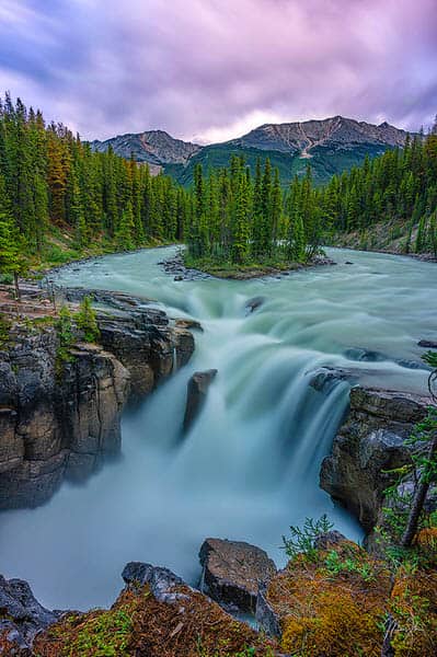 Smooth Sunwapta Falls