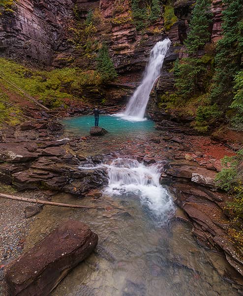 South Mineral Creek Falls Aerial Selfie