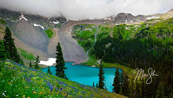 Storms Above Blue Lake Panorama