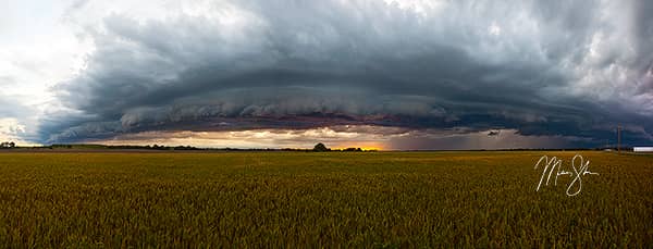 Stormy Kansas Sunset Panorama