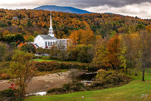 Stowe Community Church in Autumn