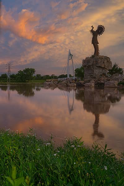 Summer Reflection at the Keeper of the Plains