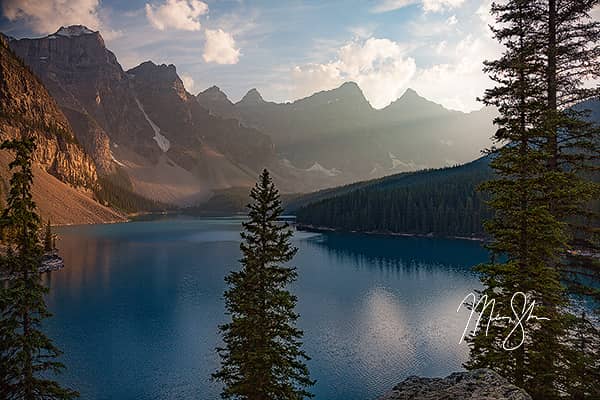 Sunlight at Moraine Lake